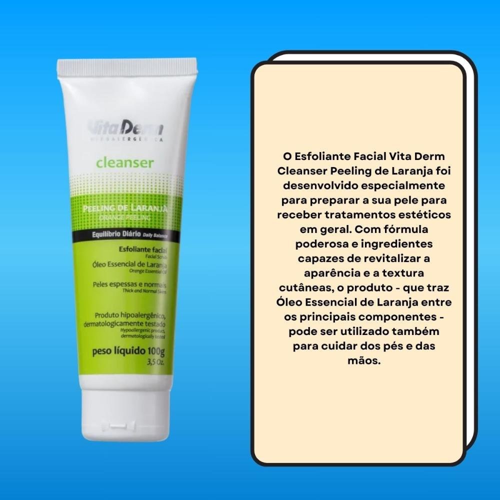 Vita Derm Cleanser Peeling de Laranja Esfoliante Facial 100g 100g 4