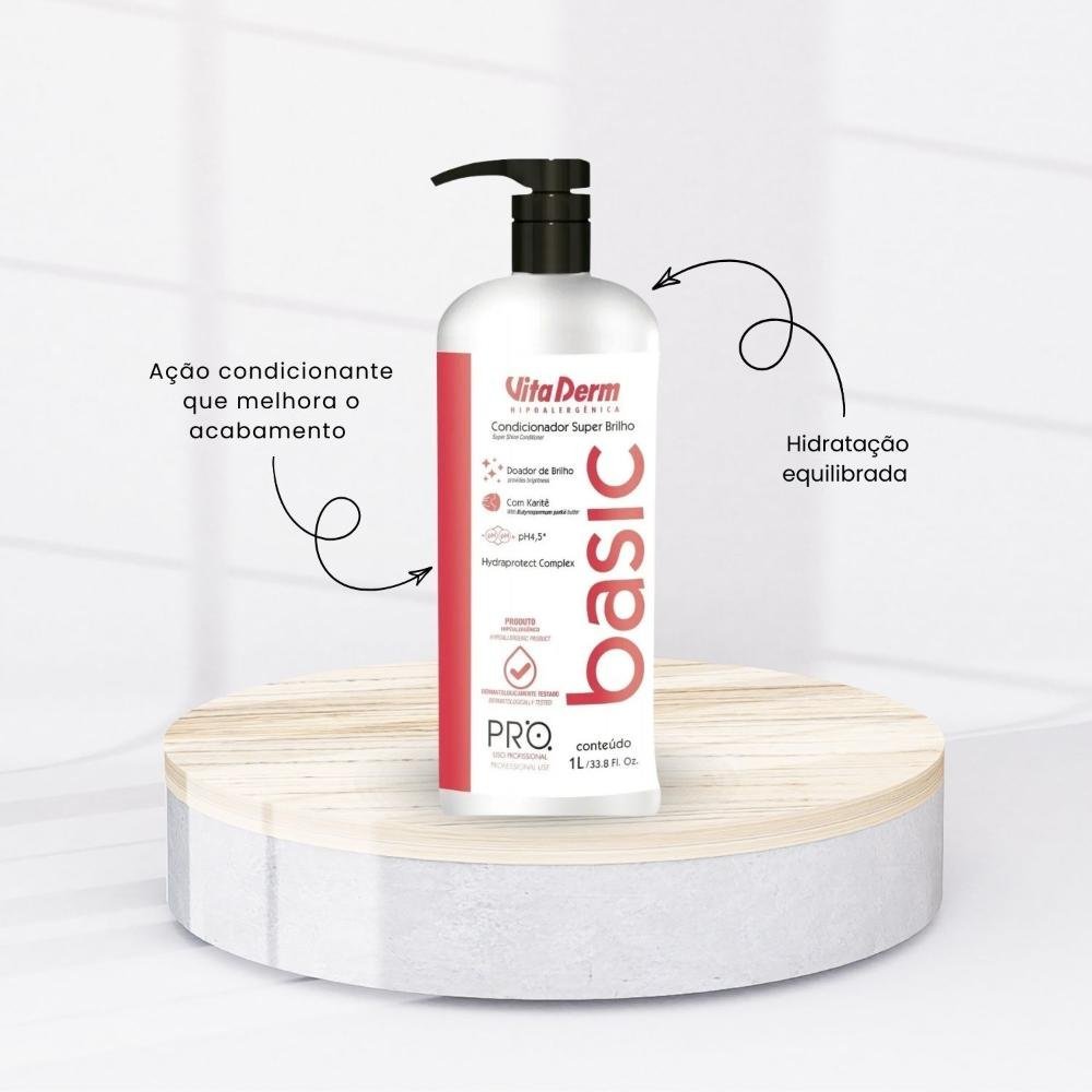 Vita Derm Basic PRO Super Brilho Condicionador 1000ml 1L 2