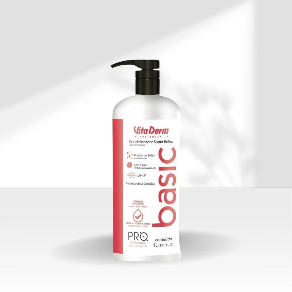Vita Derm Basic PRO Super Brilho Condicionador 1000ml 1L 3