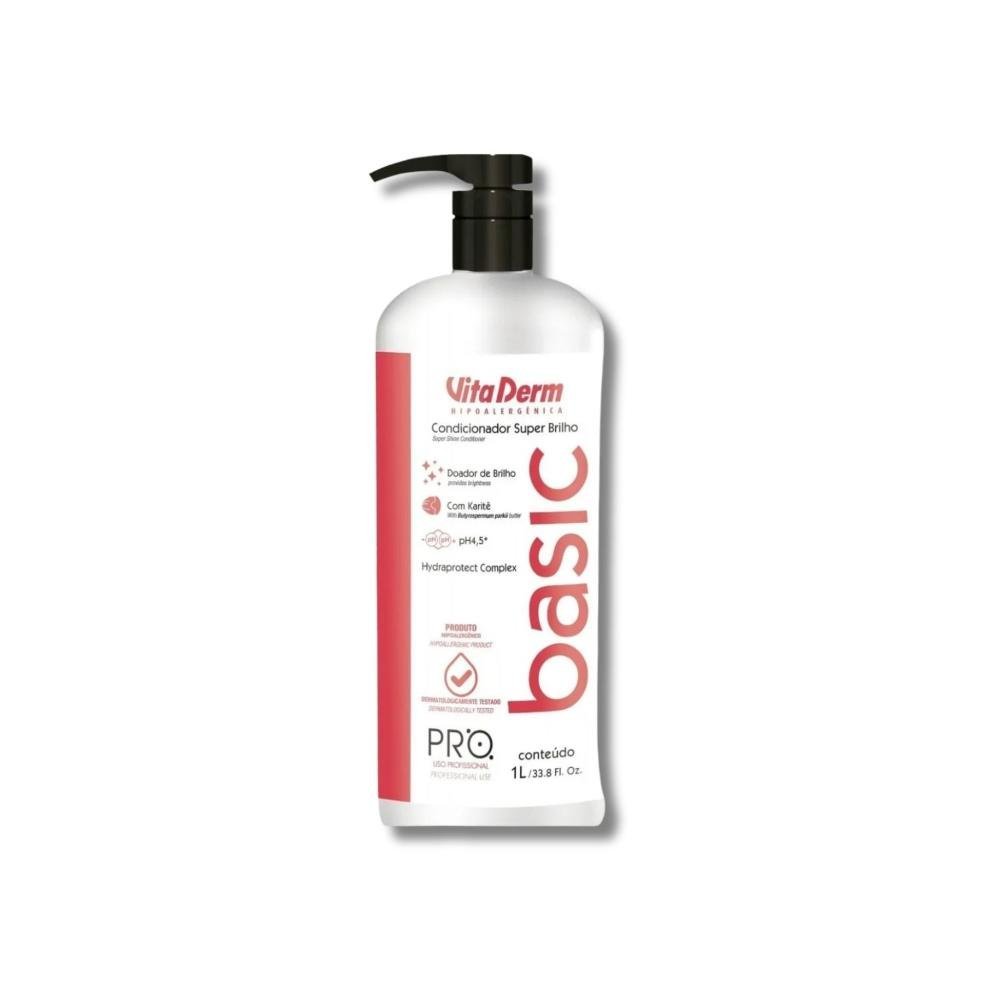 Vita Derm Basic PRO Super Brilho Condicionador 1000ml 1L 4