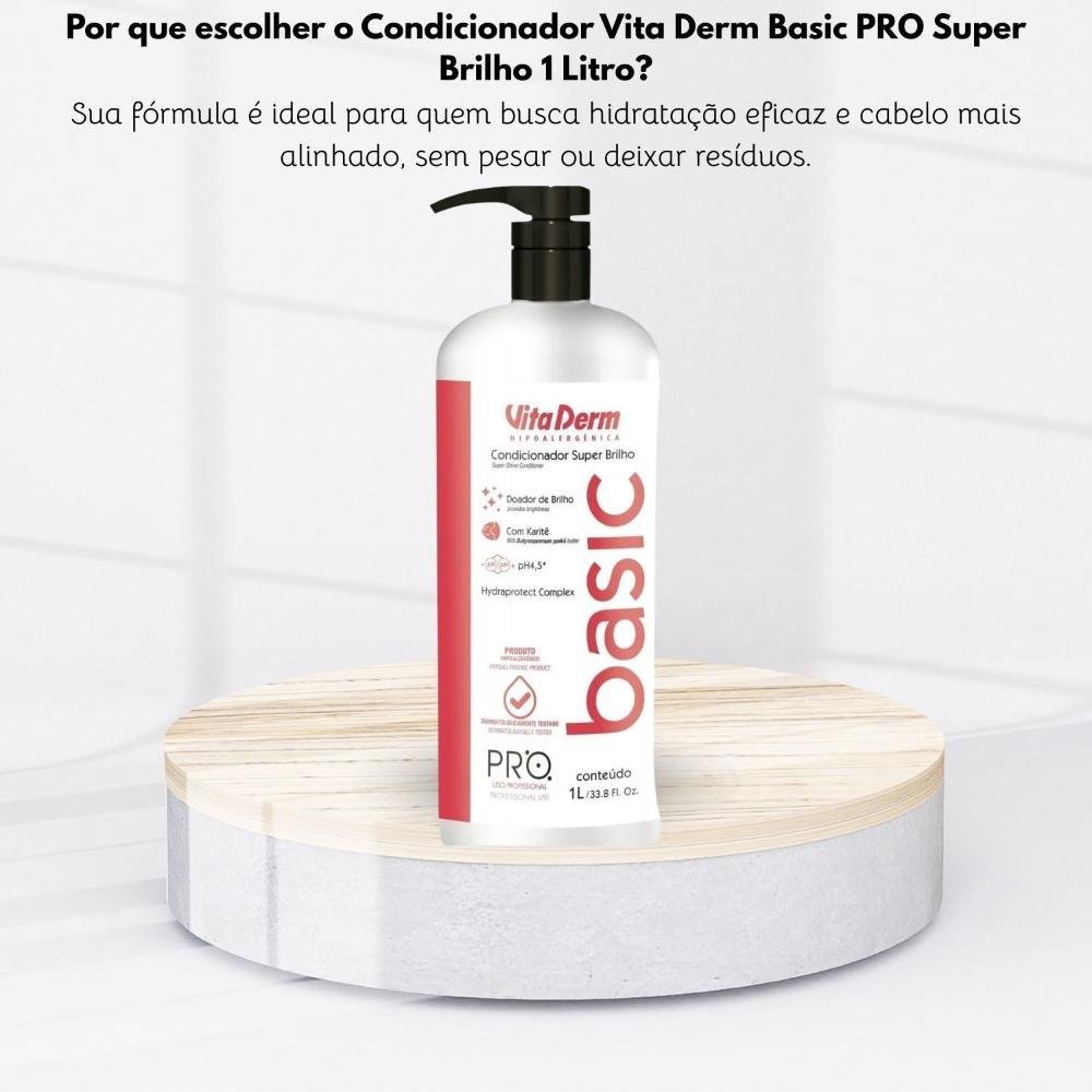Vita Derm Basic PRO Super Brilho Condicionador 1000ml 1L 5