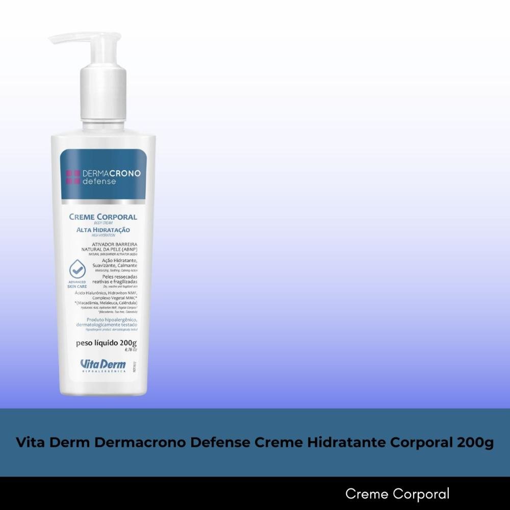 Vita Derm Dermacrono Defense Creme Hidratante Corporal 200g 200g 2