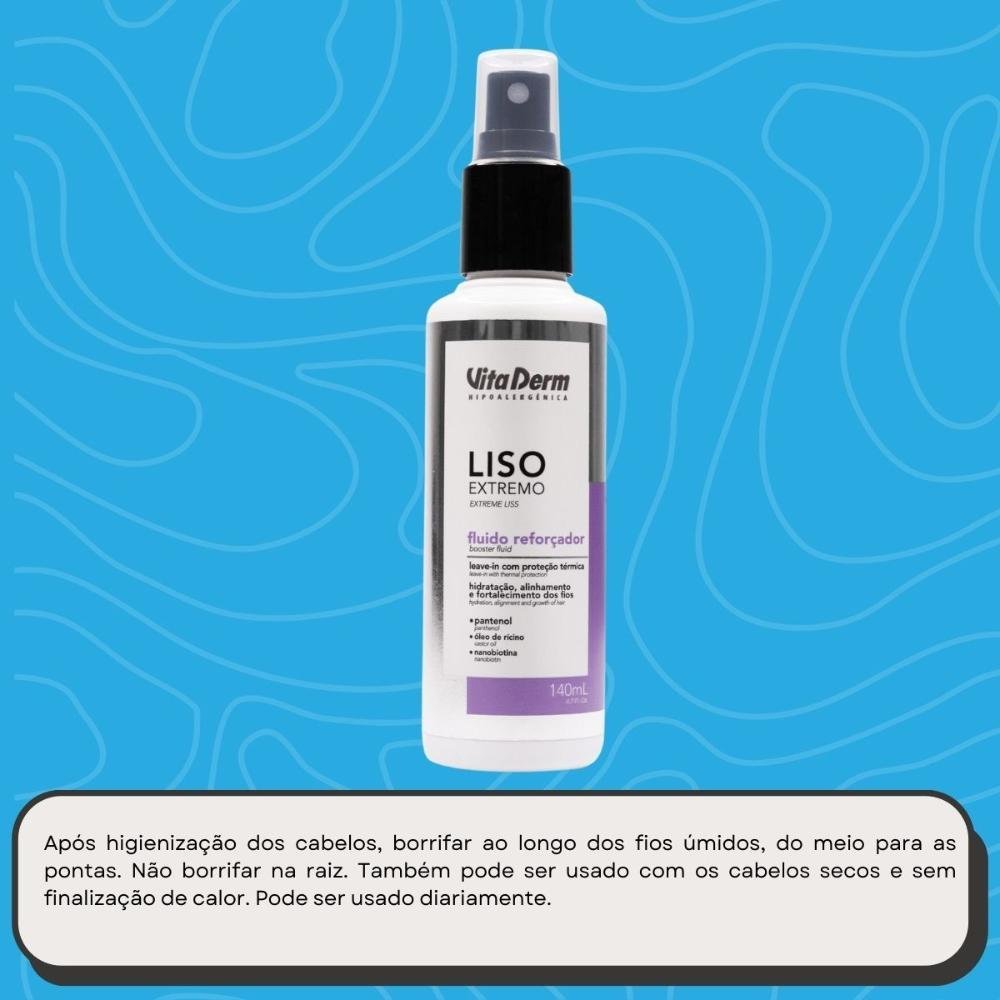 Vita Derm Fluído Reforçador Liso Extremo Leave-in 140ml 140ml 5