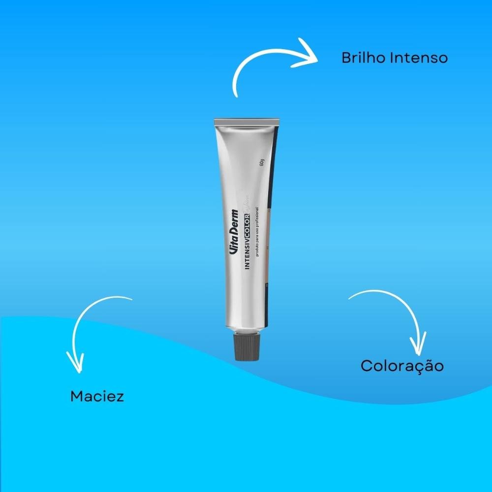 Vita Derm Intensiv Color Fashion 6.1 Louro Escuro Acinzentado 60g Cor 6.1 Louro Escuro Acinzentado 6