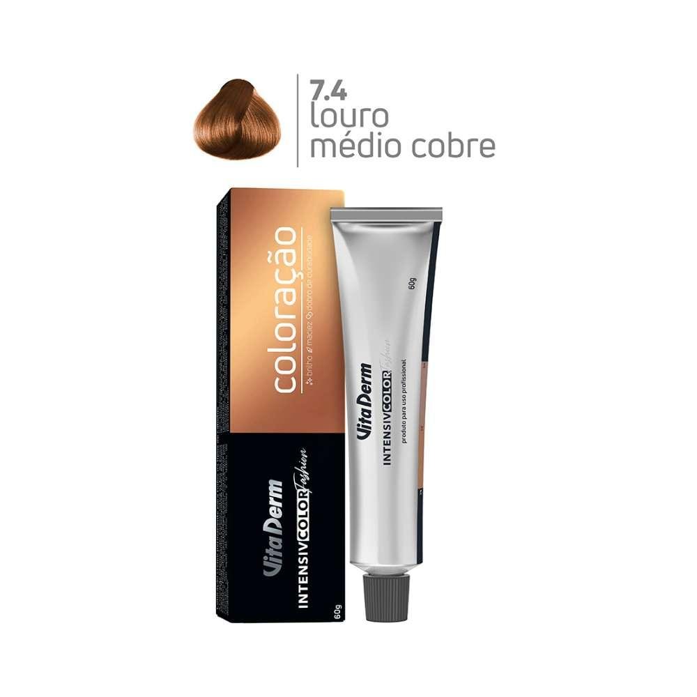 VitaDerm IntensivColor Fashion 7.4 Louro Medio Cobre 60g 60g 2
