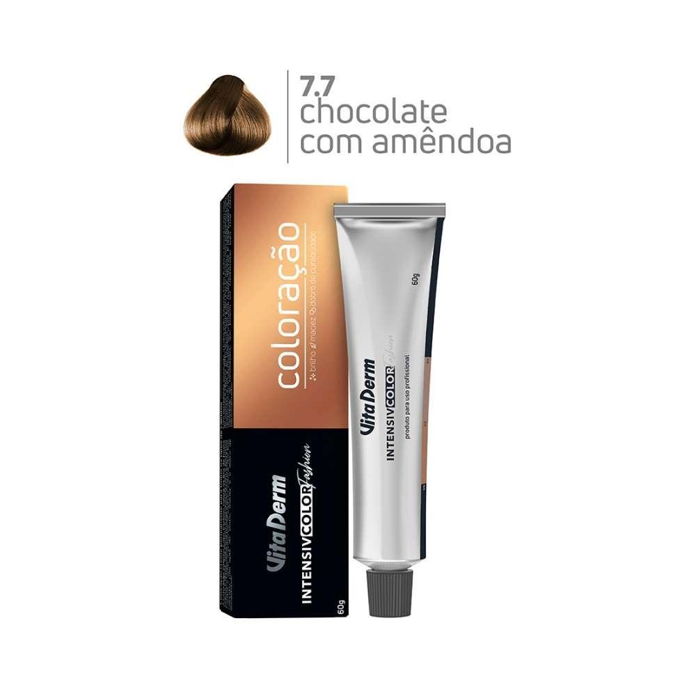 Vita Derm Intensiv Color Fashion 7.7 Louro M Marrom 60g Cor 7.7 Louro M Marrom 2