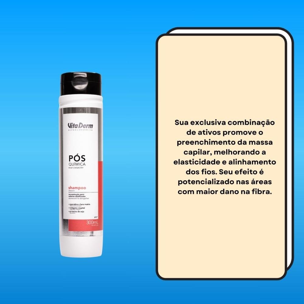Vita Derm Pós Química Shampoo 300ml 300ml 3