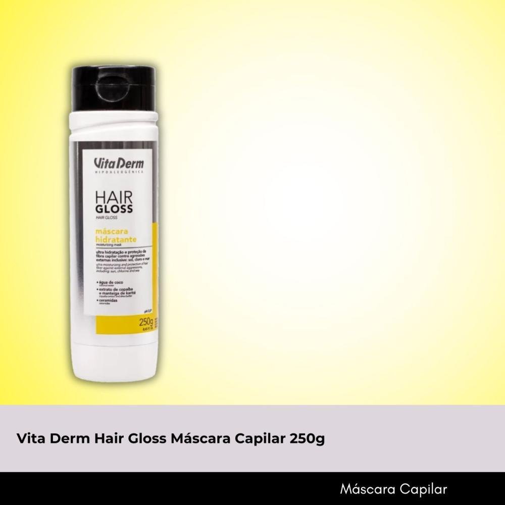 Vita Derm Hair Gloss Máscara Capilar 250g 250g 2