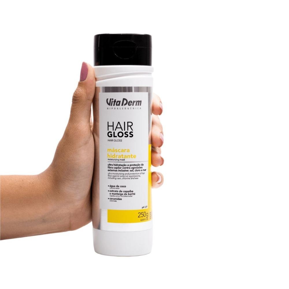 Vita Derm Hair Gloss Máscara Capilar 250g 250g 3