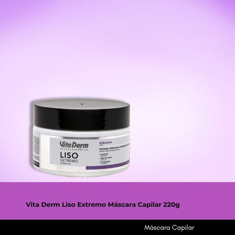 Vita Derm Liso Extremo Máscara Capilar 220g 220g 2