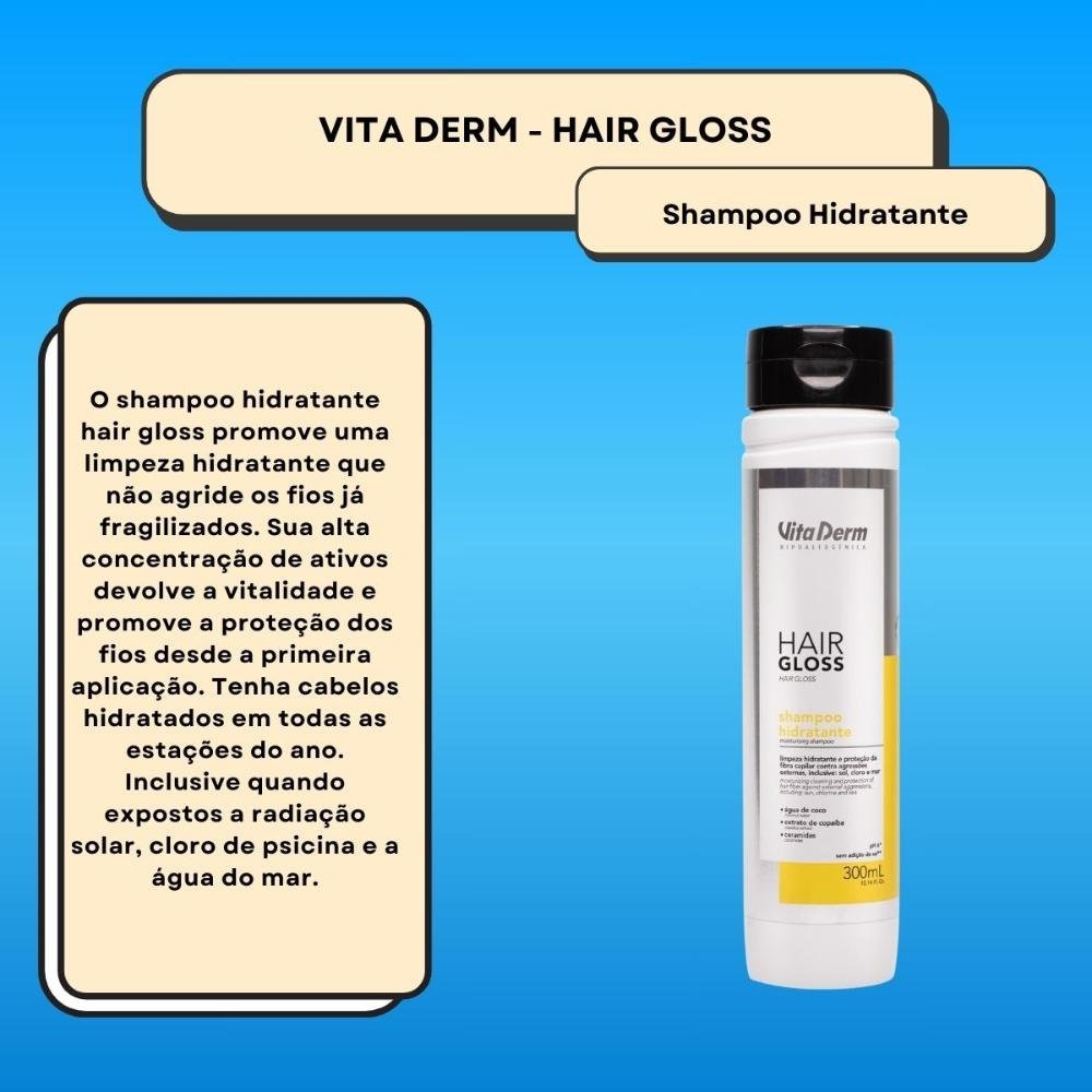 Vita Derm Hair Gloss Shampoo 300ml 300ml 2