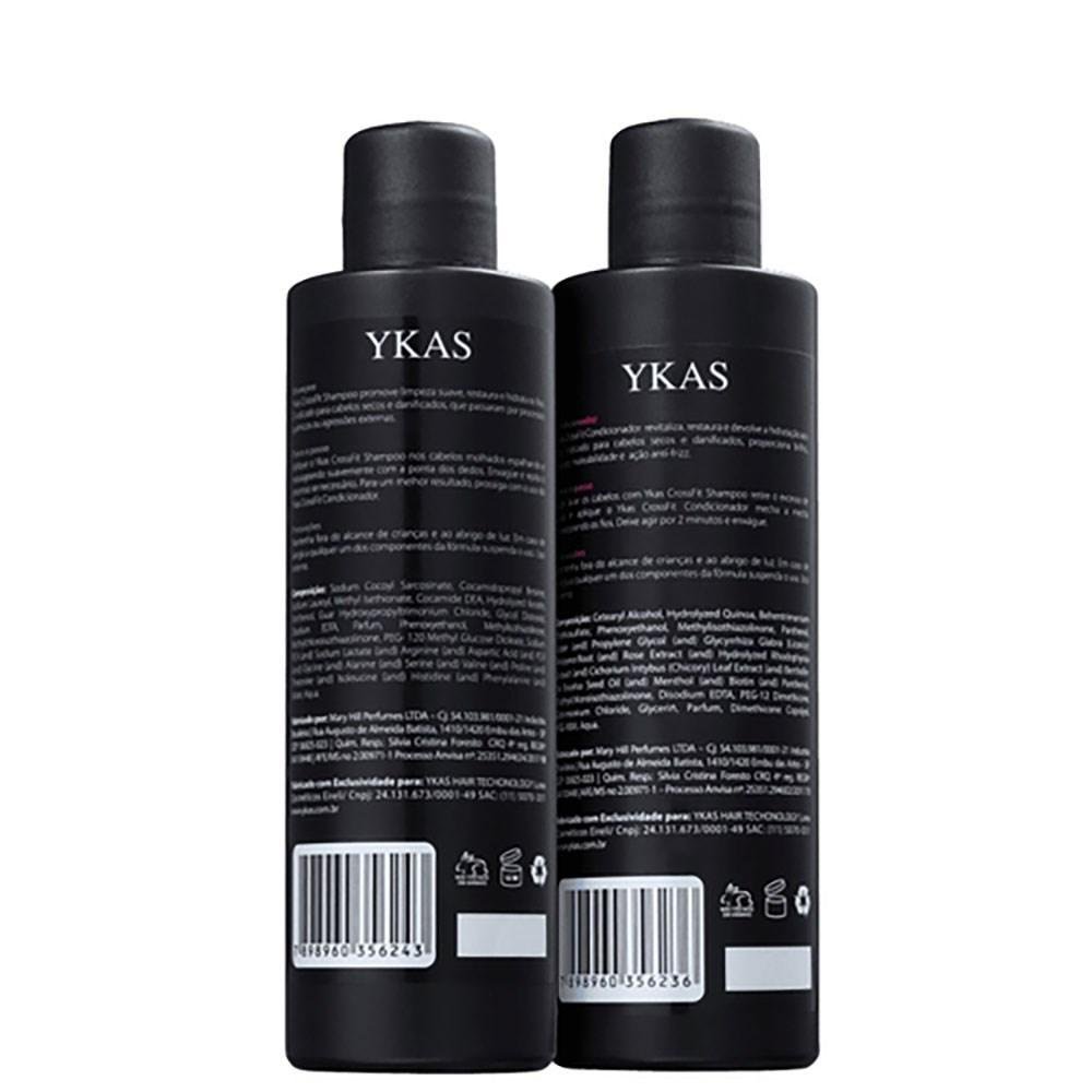 Ykas Crossfit Cronograma Capilar Shampoo 300ml e Condicionador 300ml ÚNICO 2