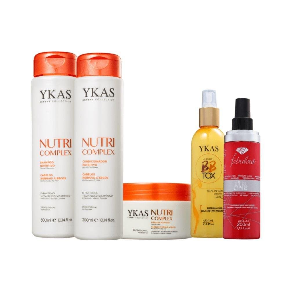 Ykas Nutri Complex Kit Trio Pequeno + Botox Líquido + Fabulous All In One ÚNICO 1