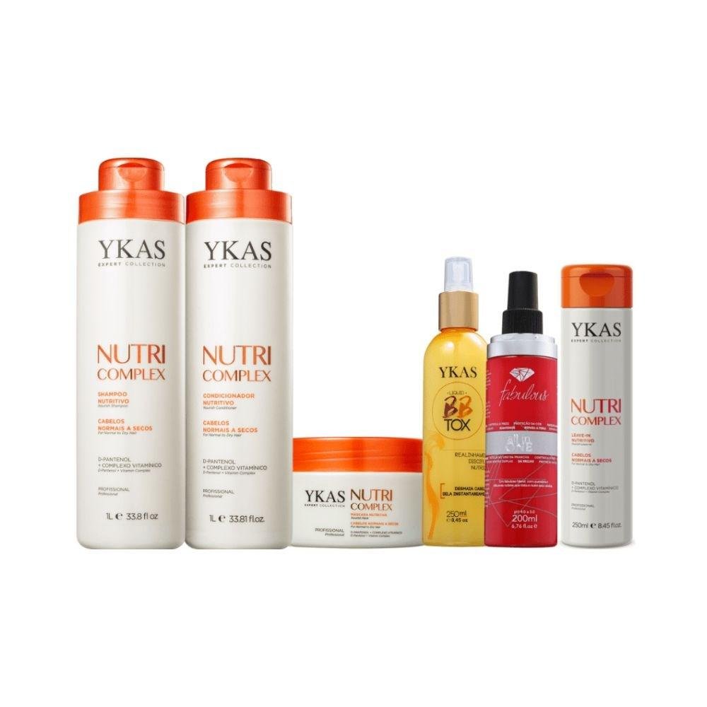 Ykas Nutri Complex Kit Grande Completo + Fabulous All In One 200ml + Botox Líquido