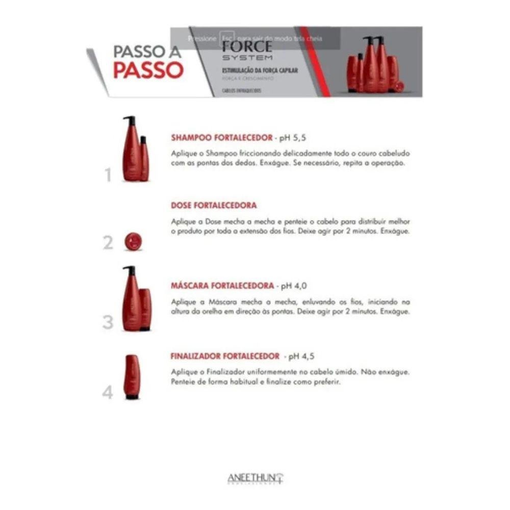 Aneethun Force Shampoo Fortalecedor 1000ml 1L 2