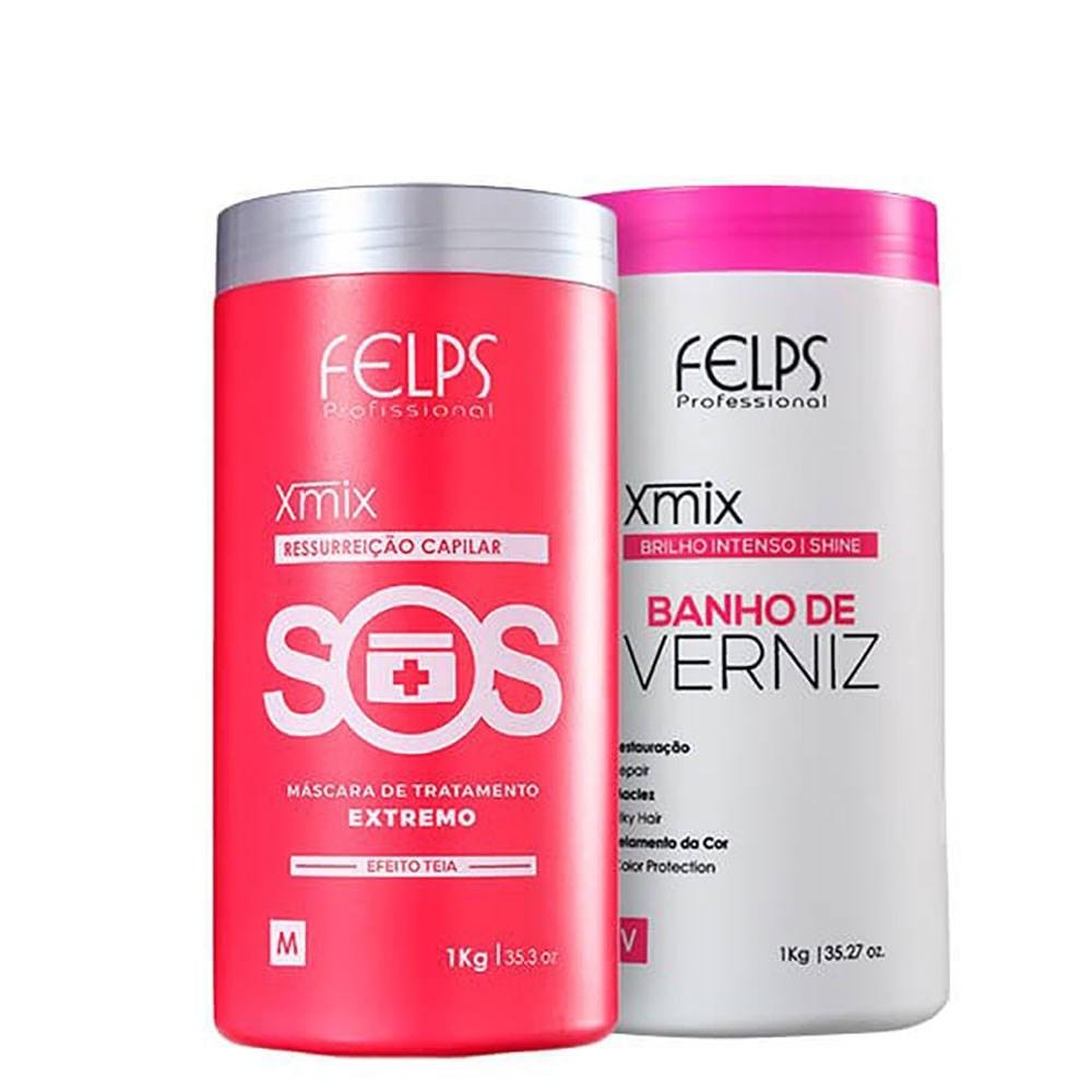 Felps Professional Cronograma Lumiforce (S.O.S.+ Banho de Verniz 2 x 1000ml) ÚNICO 4