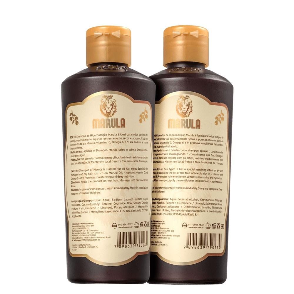 Felps Professional Marula Shampoo + Condicionador (2x250ml) ÚNICO 4