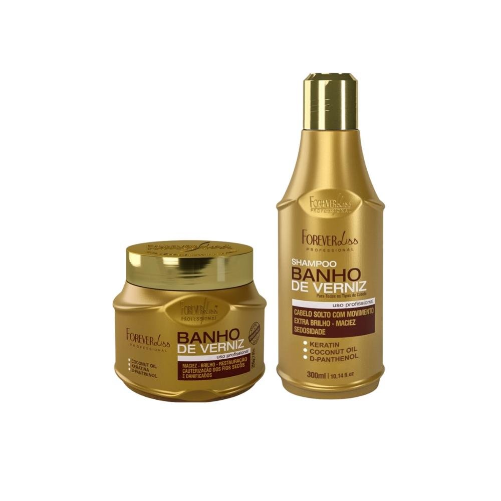 Kit Forever Liss Banho de Verniz Especial Shampoo 300 ml + Máscara 250 g