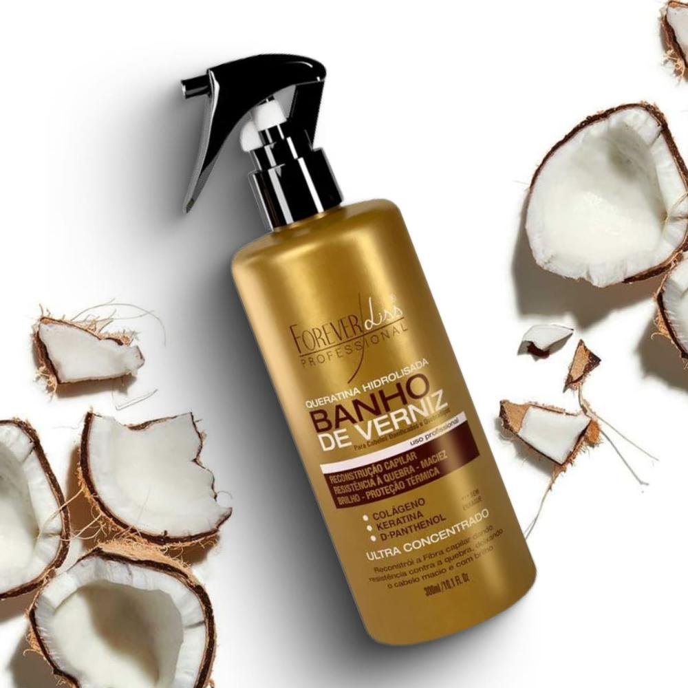 Forever Liss Banho de Verniz Queratina Leave-In 300ml 300ml 4