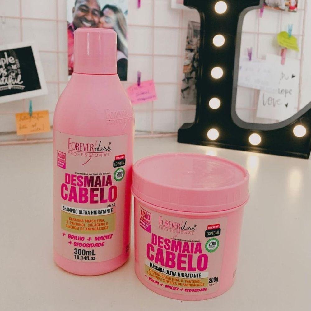 Kit Forever Liss Desmaia Cabelo Shampoo 300 ml e Máscara 200 g ÚNICO 5