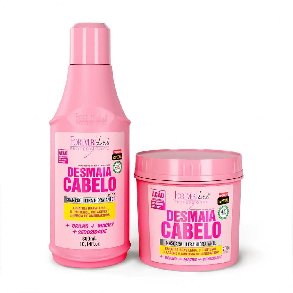 Kit Forever Liss Desmaia Cabelo Shampoo 300 ml e Máscara 200 g ÚNICO 7
