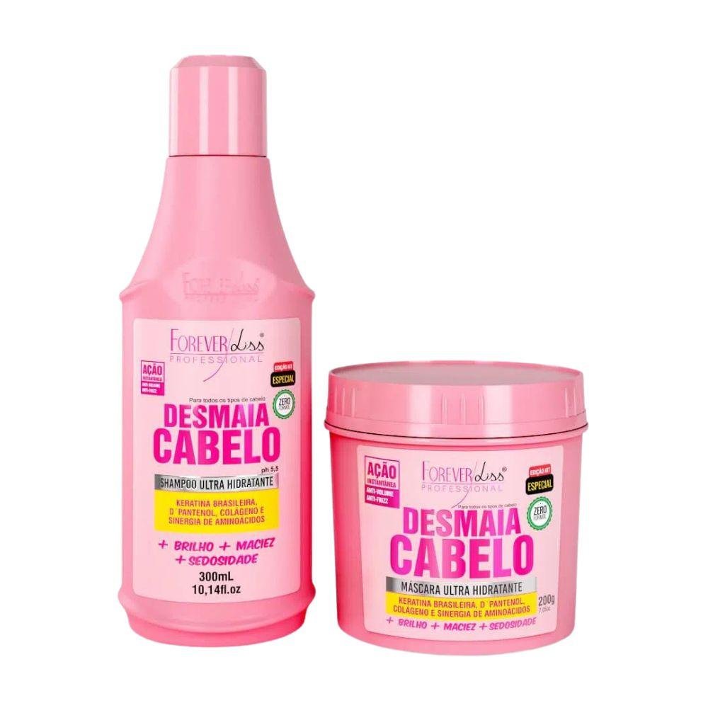 Kit Forever Liss Desmaia Cabelo Shampoo 300 ml e Máscara 200 g ÚNICO 8
