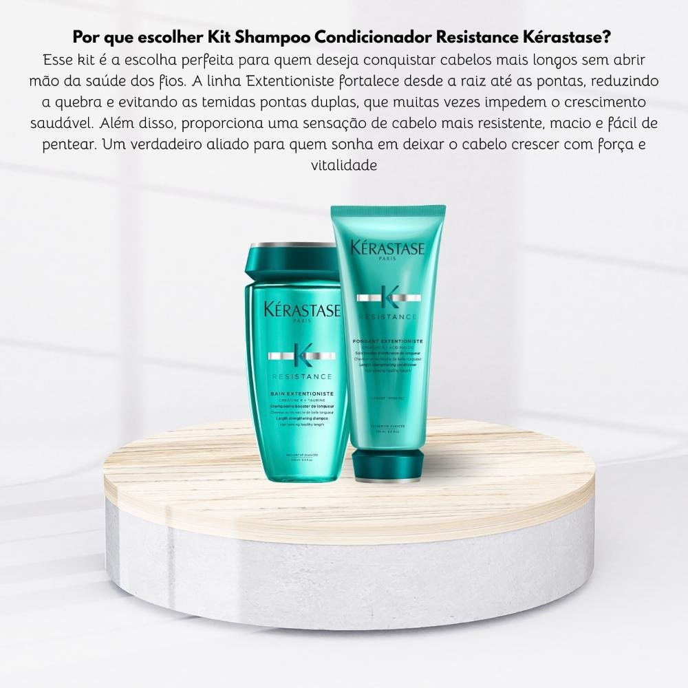 Kérastase Résistance Extentioniste Shampoo 250ml + Condicionador 200ml ÚNICO 12