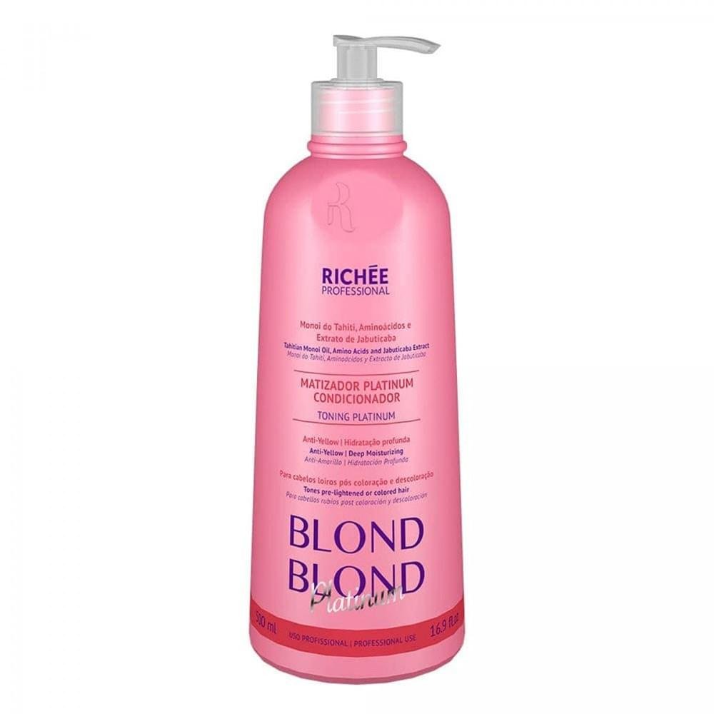 Richée Professional Blond Platinum - Condicionador Matizador 500ml 500ml 4