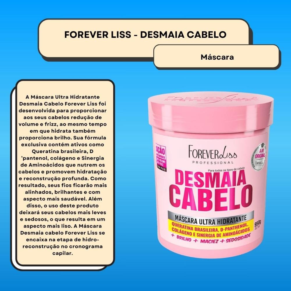 Máscara Forever Liss Desmaia Cabelo Ultra Hidratante 950 g 950g 3