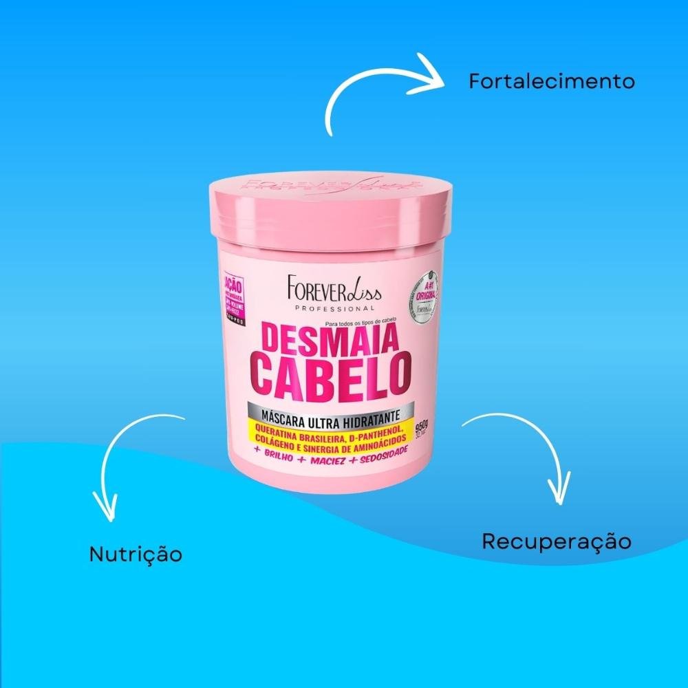 Máscara Forever Liss Desmaia Cabelo Ultra Hidratante 950 g 950g 5