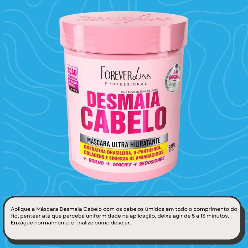Máscara Forever Liss Desmaia Cabelo Ultra Hidratante 950 g 950g 6