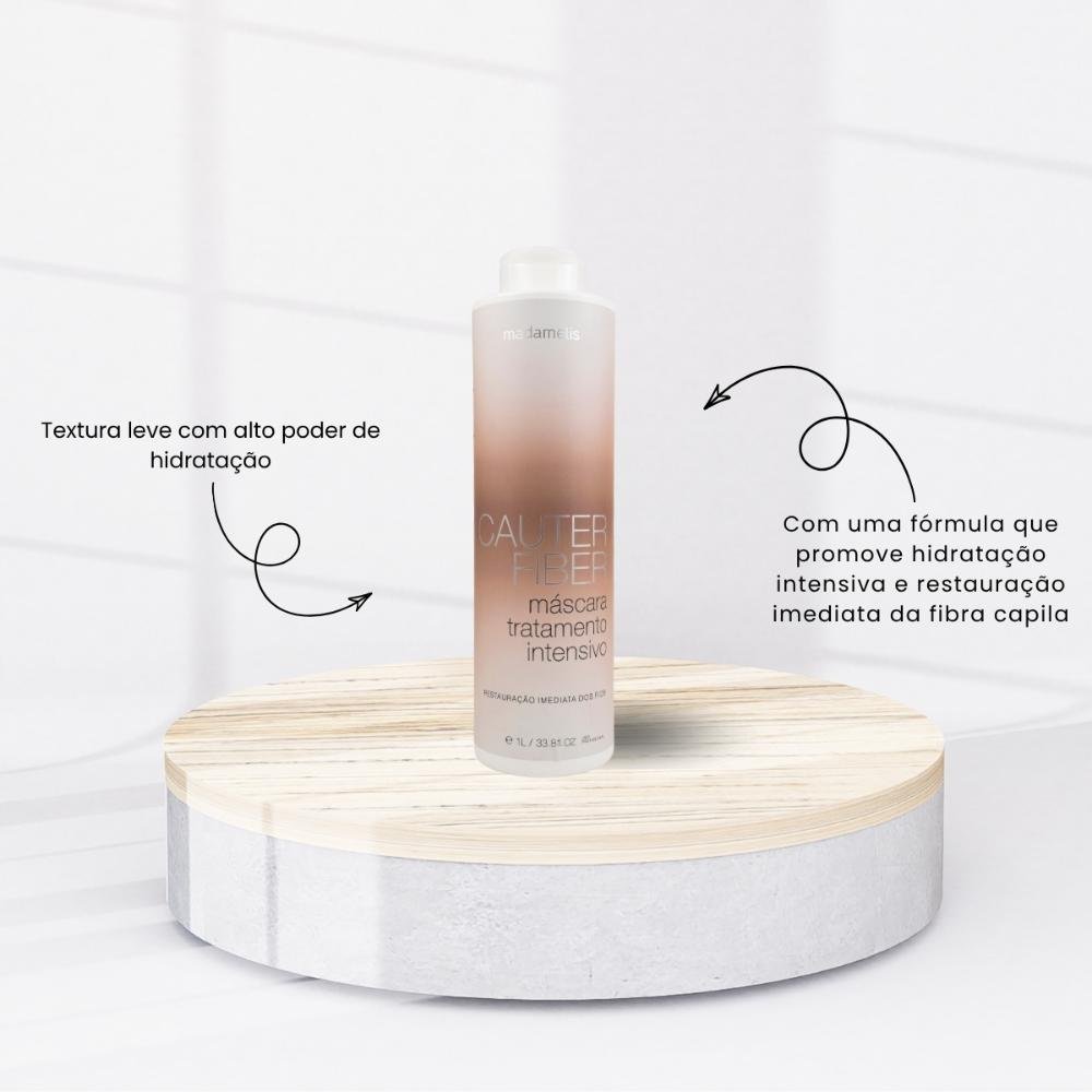 Madamelis Cauter Fiber Shampoo + Máscara 1000ml ÚNICO 3