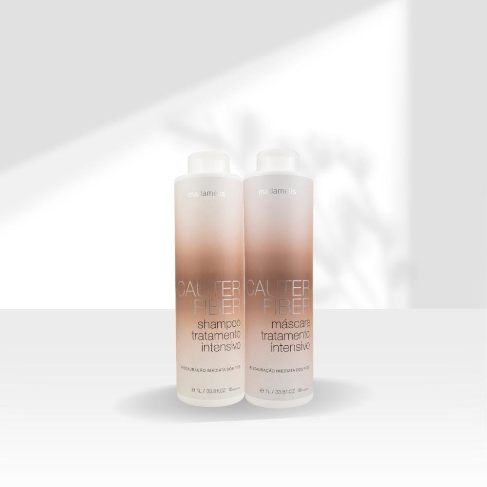 Madamelis Cauter Fiber Shampoo + Máscara 1000ml ÚNICO 4