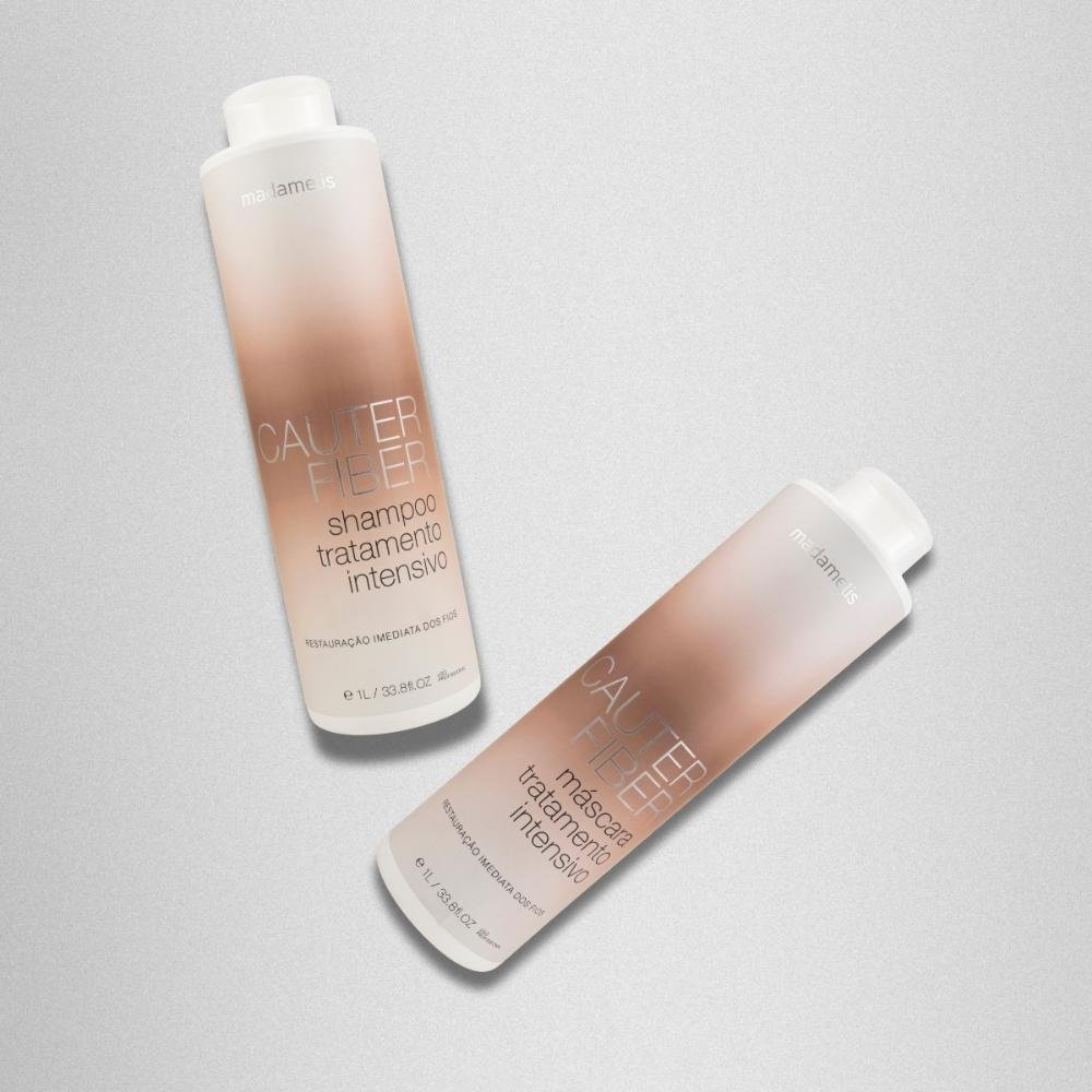 Madamelis Cauter Fiber Shampoo + Máscara 1000ml ÚNICO 5