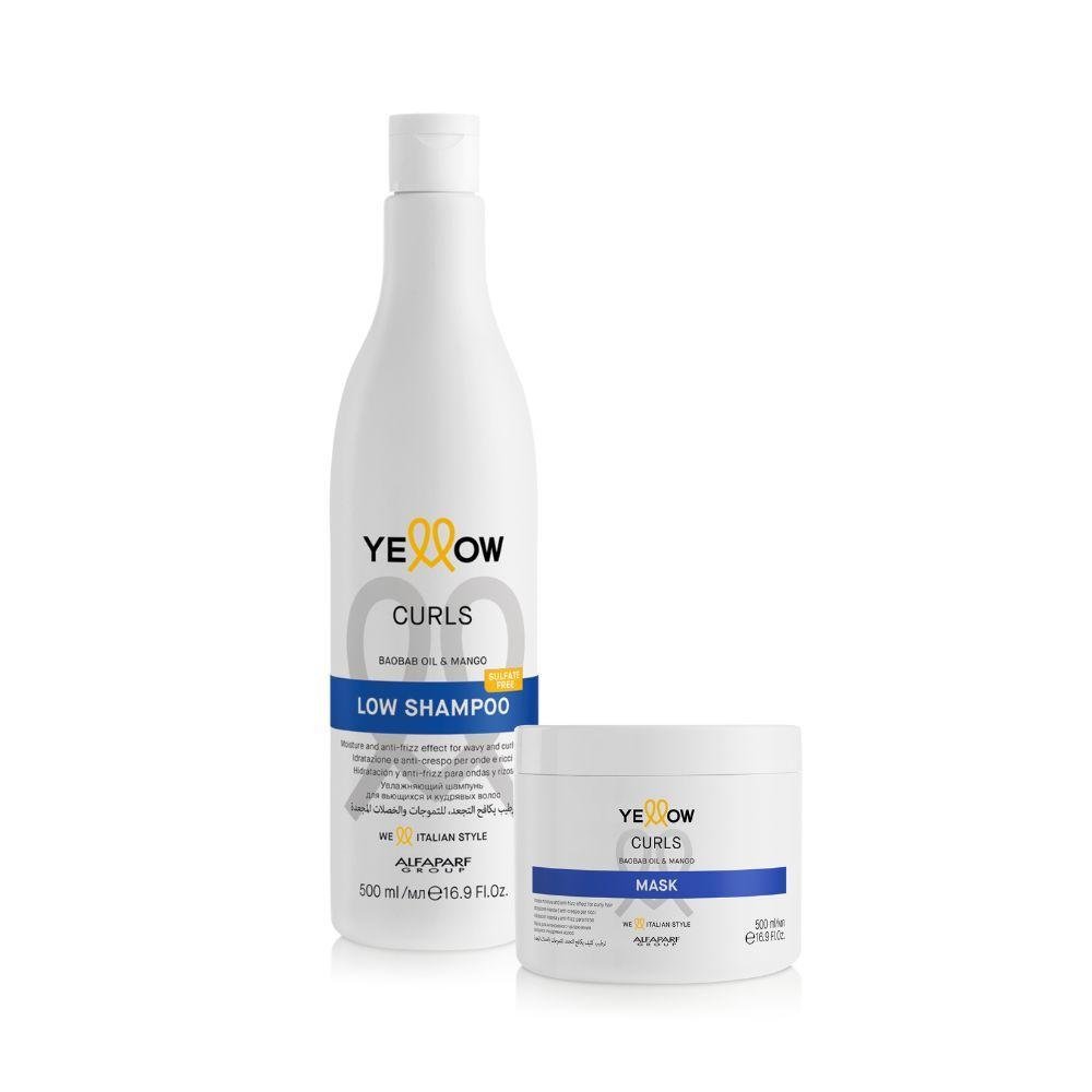 Yellow Curls Kit Shampoo + Máscara 500ml ÚNICO 1