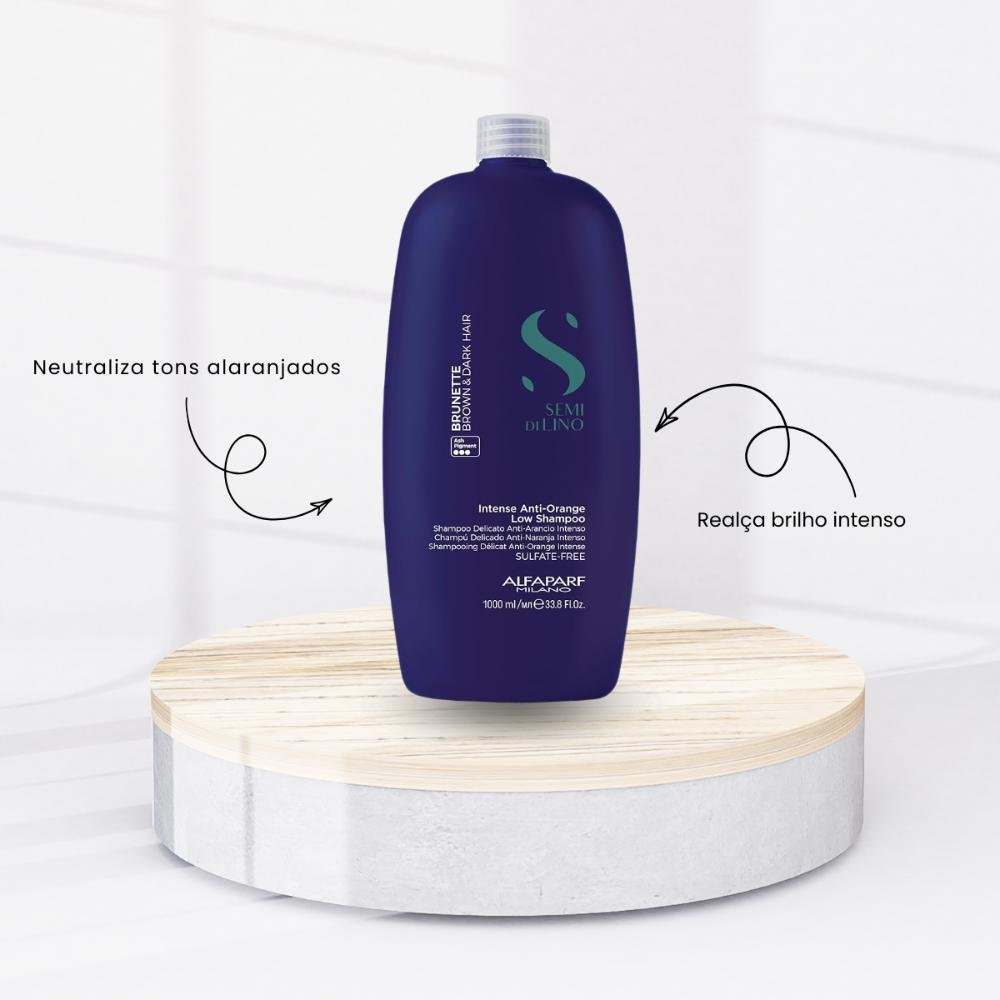 Shampoo Alfaparf Semi Di Lino Brunette Anti-Orange Low 1 Litro 1L 3