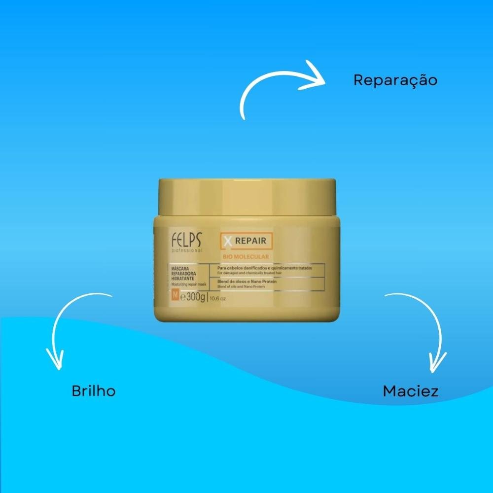 Felps Professional XRepair Bio Molecular Máscara Reparadora 300g 300g 5