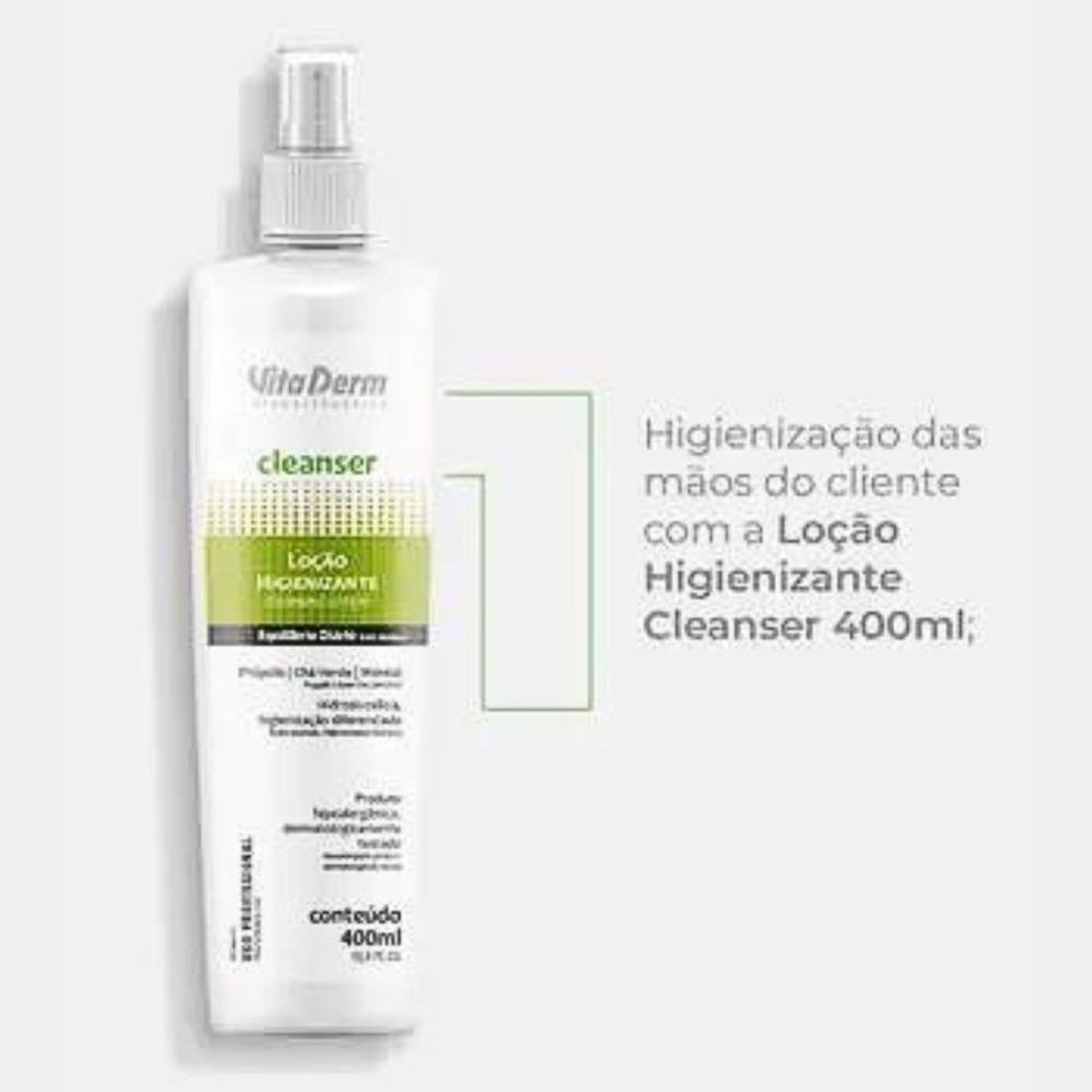 Vita Derm Cleanser Loção Higienizante 400ml 400ml 3