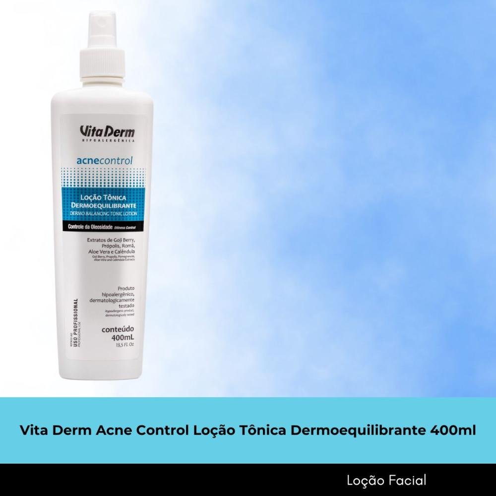 Vita Derm Acne Control Loção Tônica Dermoequilibrante 400ml 400ml 2
