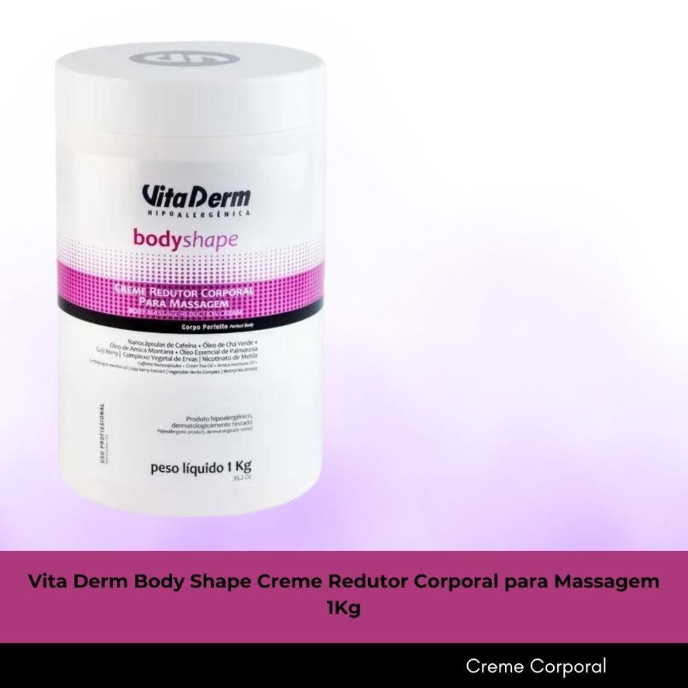 Vita Derm Body Shape Creme Redutor Corporal para Massagem 1Kg 1kg 3