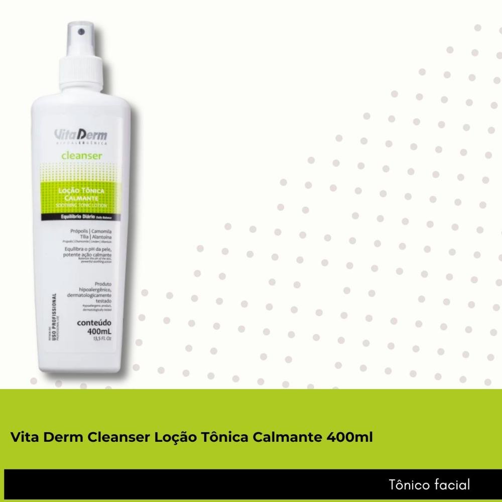 Vita Derm Cleanser Loção Tônica Calmante 400ml 400ml 2