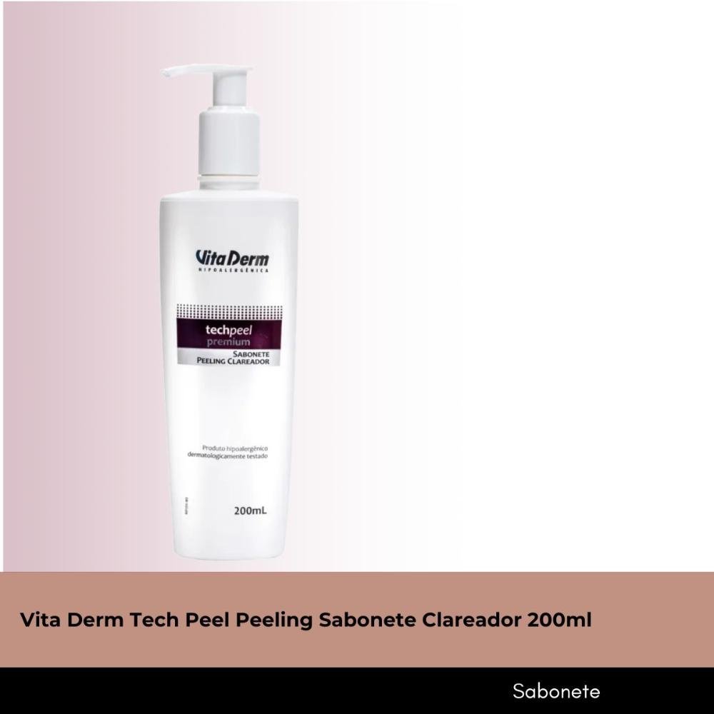 Vita Derm Tech Peel Peeling Sabonete Clareador 200ml 200ml 3