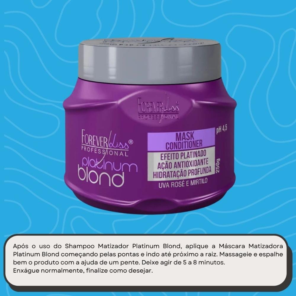 Máscara Matizadora Forever Liss Platinum Blond 250 g 250g 5