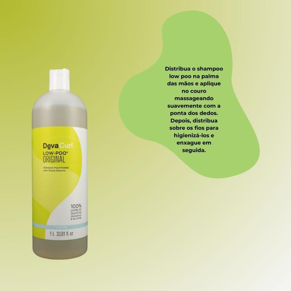 DevaCurl Low-Poo Original Shampoo com Pouca Espuma 1L 1L 5