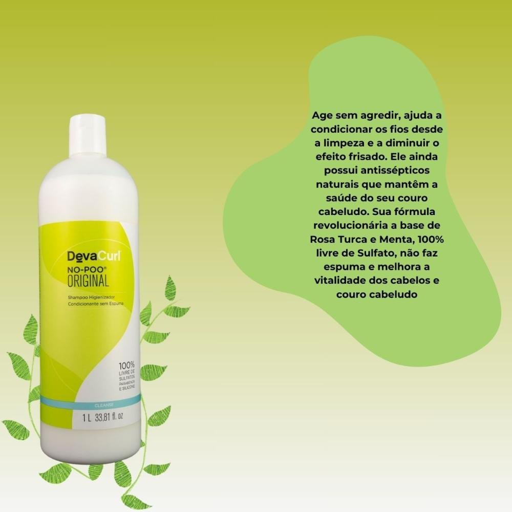 DevaCurl No-Poo Original Shampoo Sem Espuma 1L 1L 4