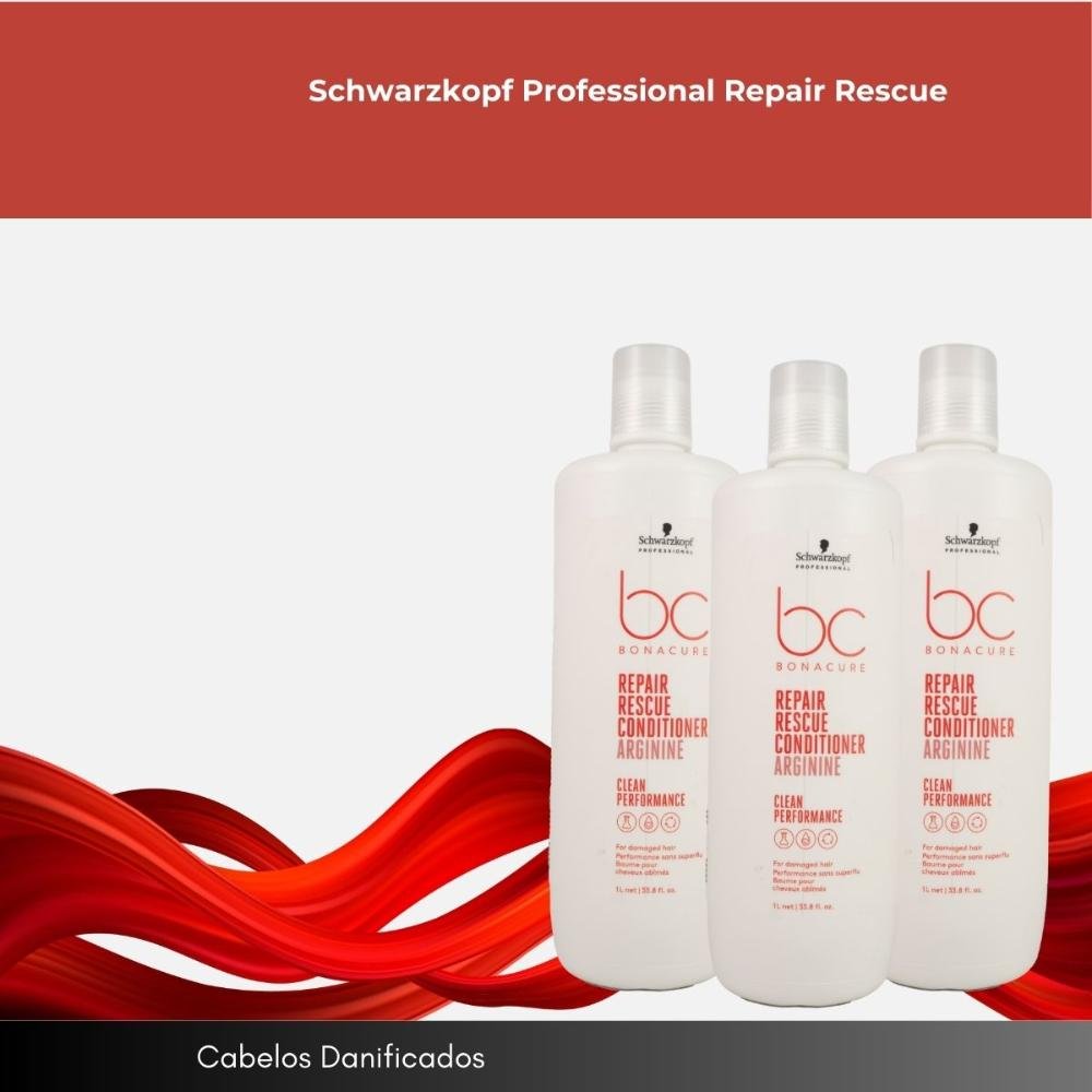 Schwarzkopf Repair Rescue Kit 3 Condicionador 1L ÚNICO 2
