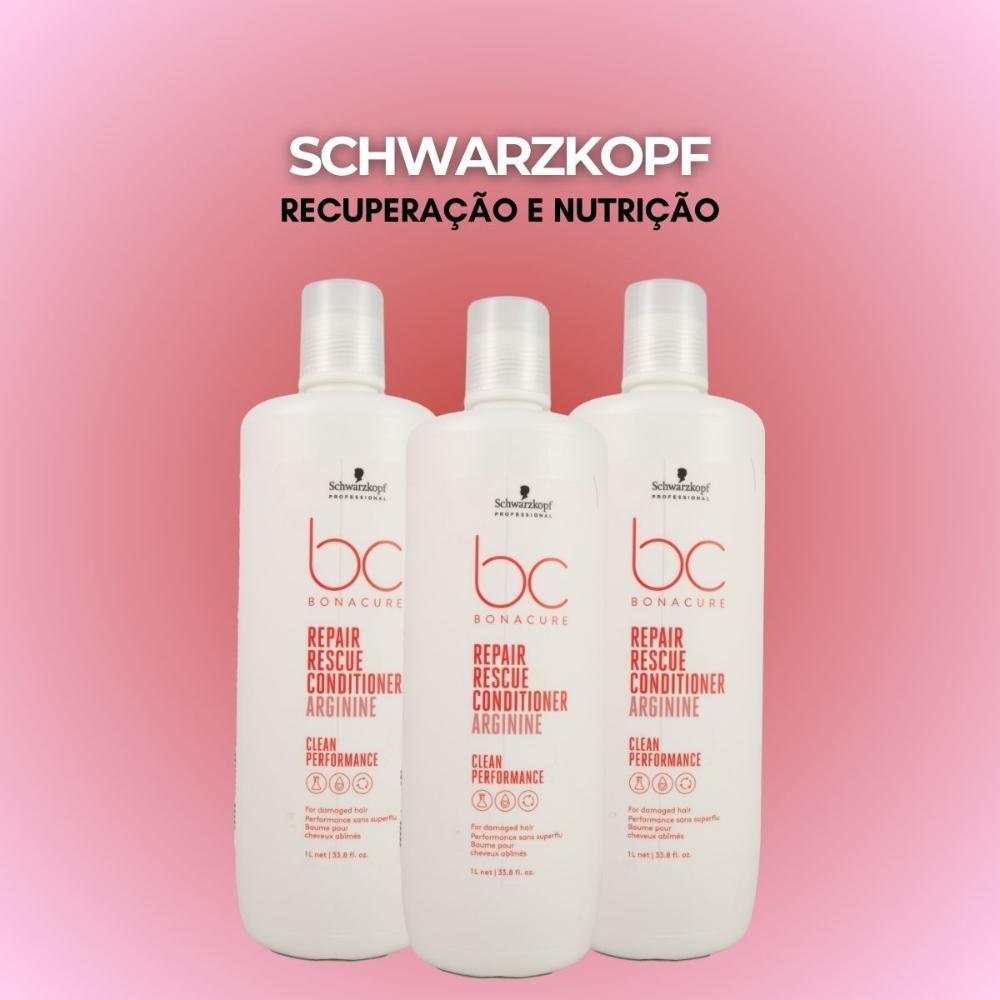 Schwarzkopf Repair Rescue Kit 3 Condicionador 1L ÚNICO 3