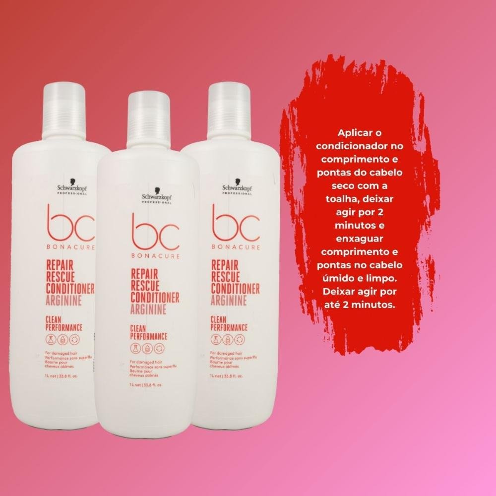 Schwarzkopf Repair Rescue Kit 3 Condicionador 1L ÚNICO 5