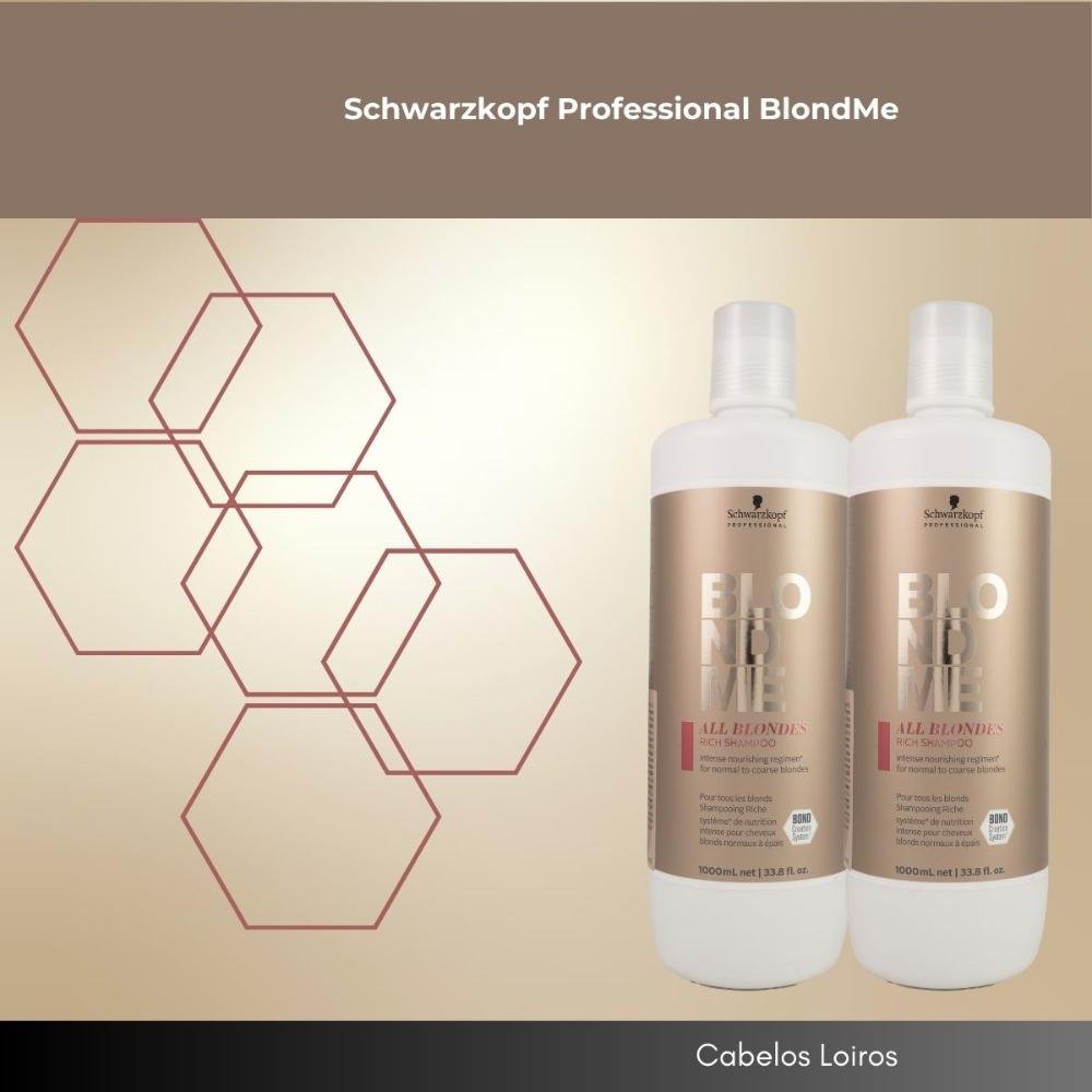 Schwarzkopf BlondMe All Blondes Rich Kit 2 Shampoo 1L ÚNICO 2