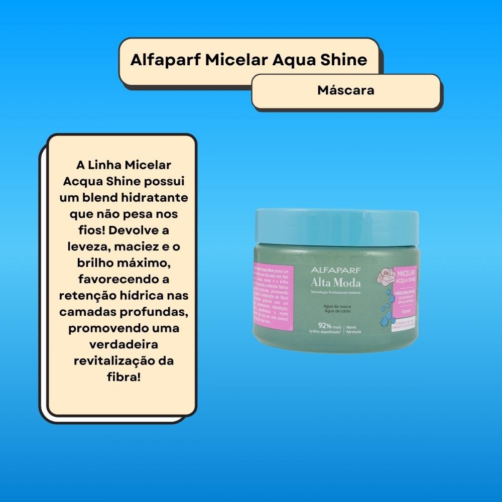 Máscara Alfaparf Alta Moda Micelar Acqua Shine Gel 300 g 300g 2